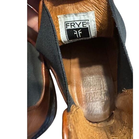 Frye Tyler Flex Chelsea Boots Cognac Leather Pull-On Men’s 8.5D/Women’s 10 Wide